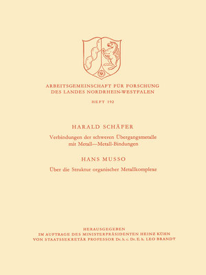 cover image of Verbindungen der schweren Übergangsmetalle mit Metall—Metall-Bindungen. Über die Struktur organischer Metallkomplexe